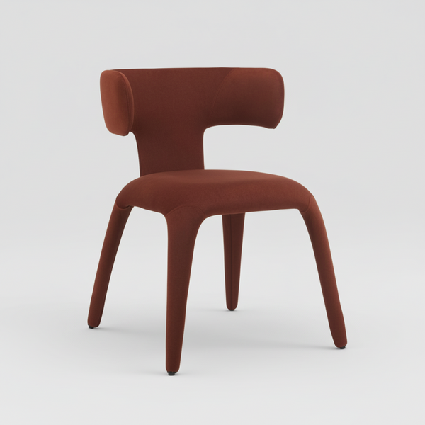 Brown chair on a white background