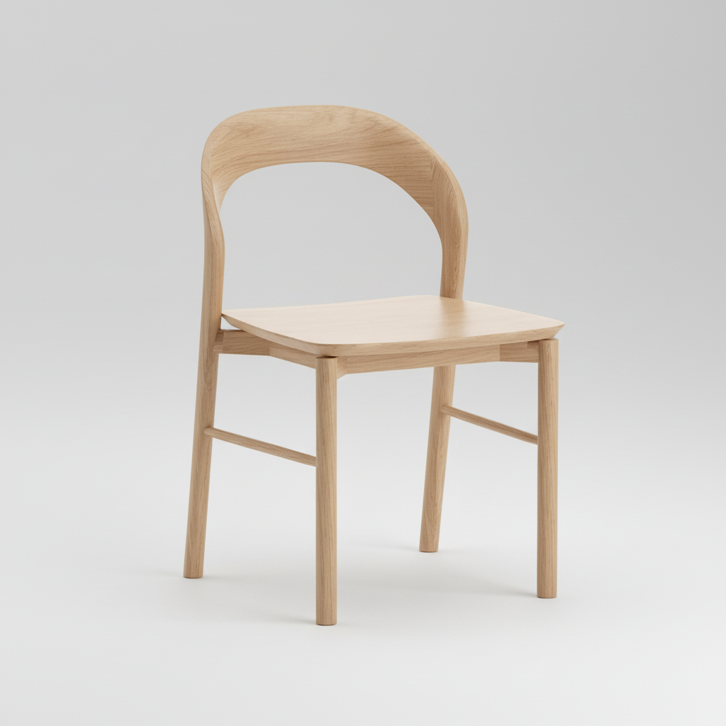 Willow : Dining Chair Oak Solid Seat