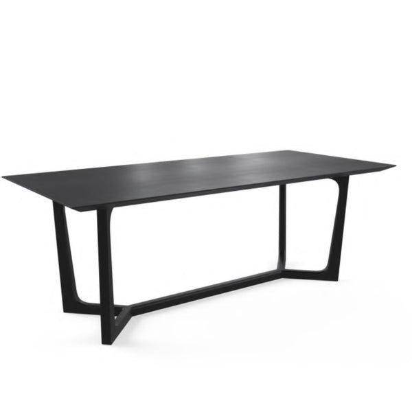 Trapeze:  Dining Table American Oak Black