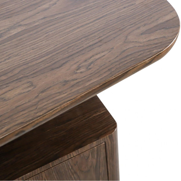 Urbino Desk in Dark Walnut Modern Design with Drawers Zoom