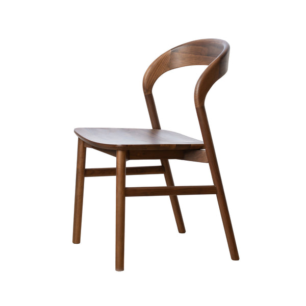 Willow : Bar Stool Walnut / Solid Seat