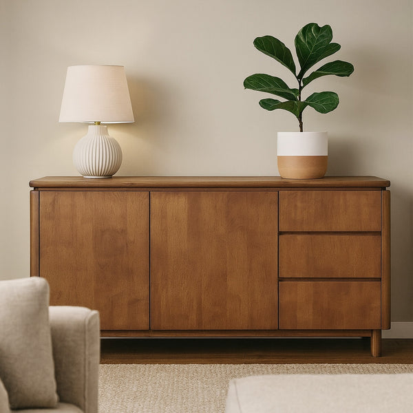 York : Buffet Unit 1.5m Light Walnut