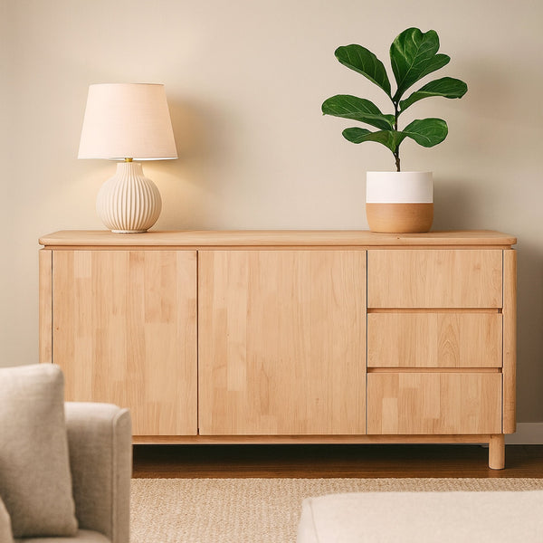 York : Buffet Unit 1.5m Light Walnut