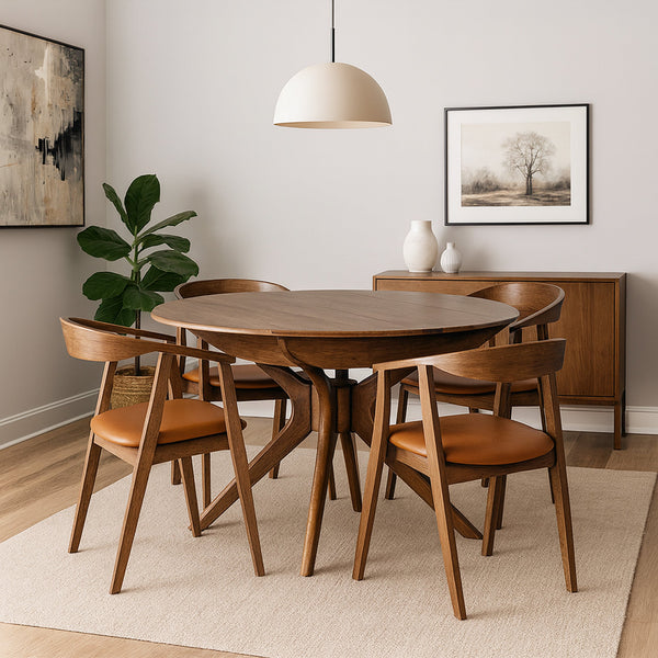 York: Round Ext Table with Sweden Chairs