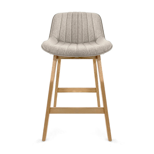 Zoe : Bar Stool Beige Fabric