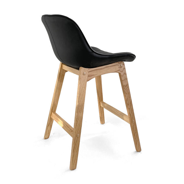 Zoe : Bar Stool Black Pu Seat