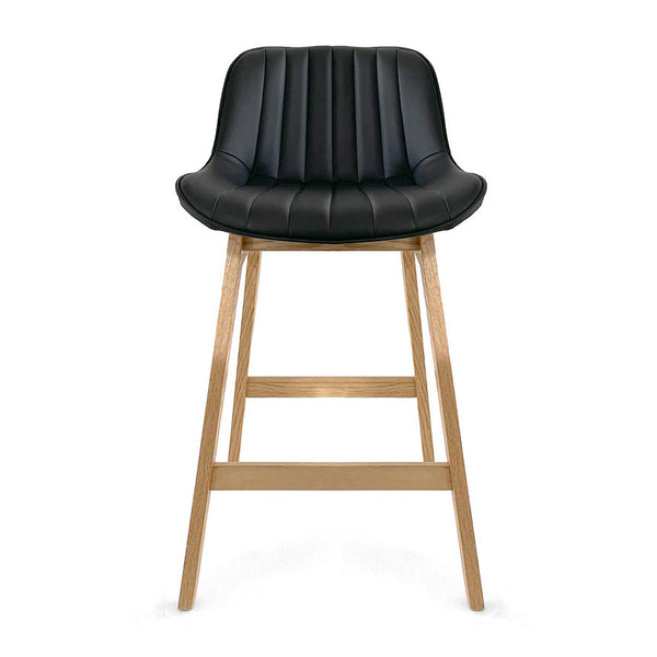 Zoe : Bar Stool Black Pu Seat