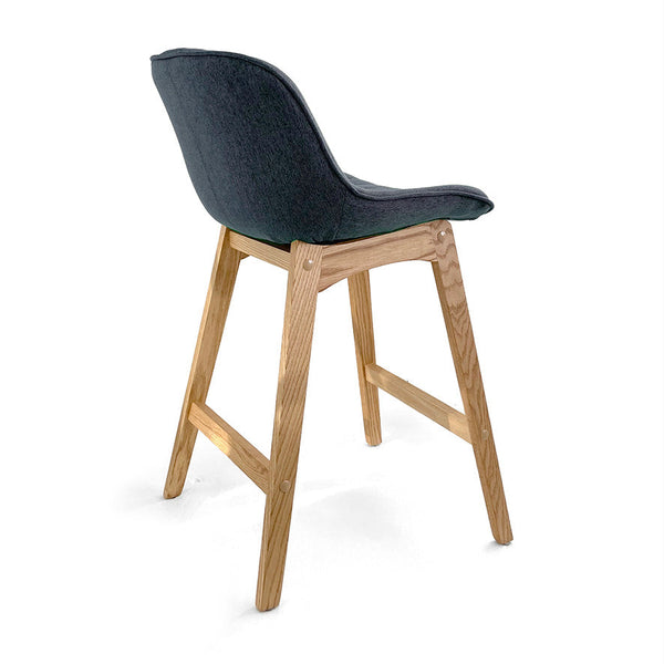 Zoe : Bar Stool Blue Fabric