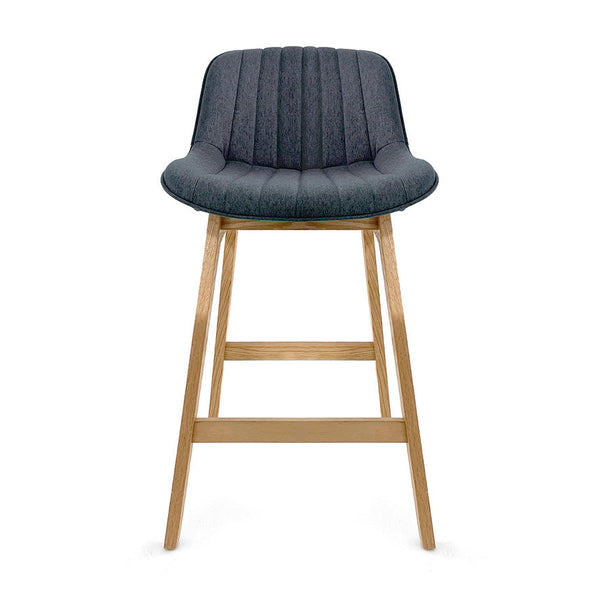 Zoe : Bar Stool Blue Fabric