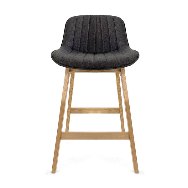 Zoe : Bar Stool Charcoal Fabric