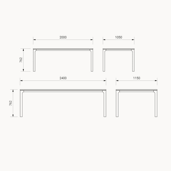 Anders Dining Table schematic drawings

