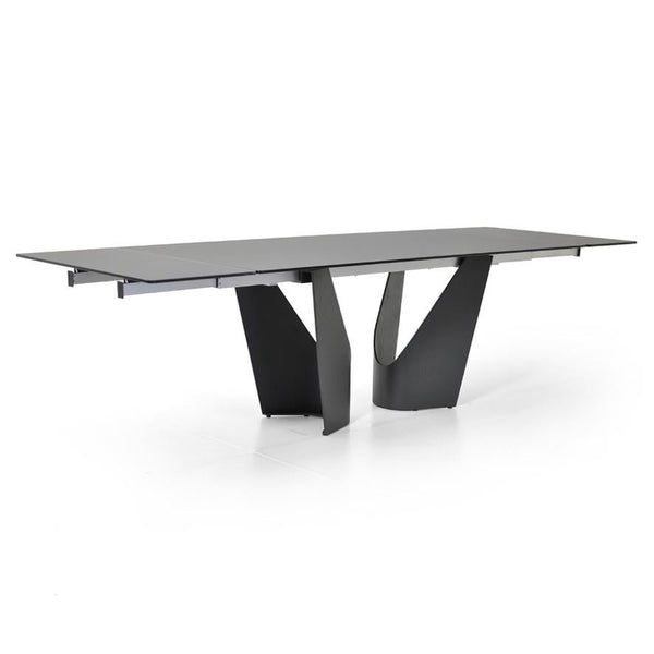 Apex : Glass Double Extension Dining Table - Modern Home Furniture