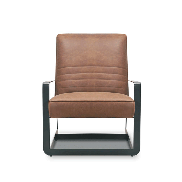 Aria accent chair tan leather