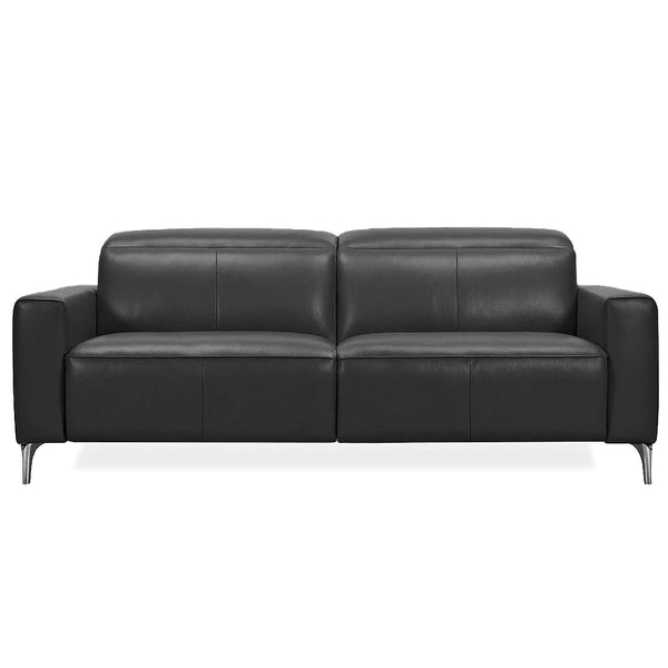 Ascension sofa 3 seater with recliner in Black Leather