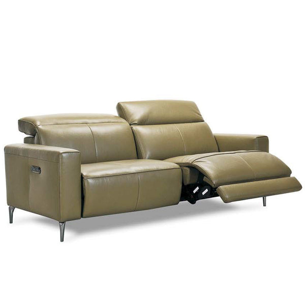 Ascension sofa 3 seater with recliner Green Leather