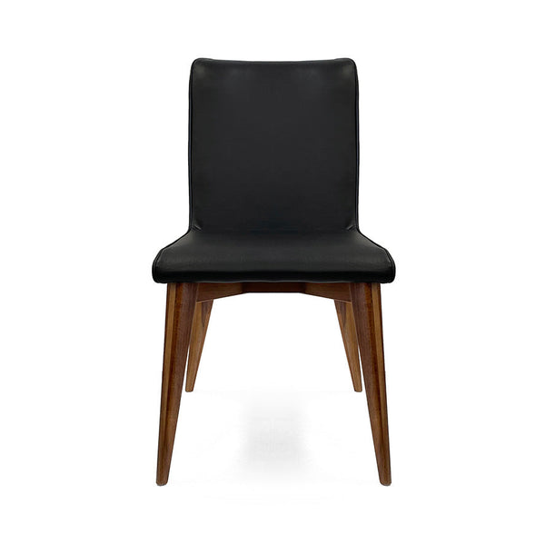 Ashland : Timber Dining Chair Black PU