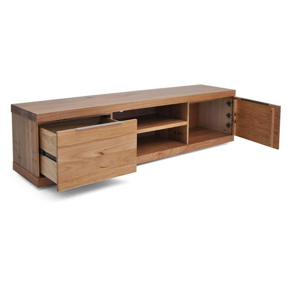 Atlas : TV Unit in Wormy Chestnut Solid Wood - Modern Home Furniture