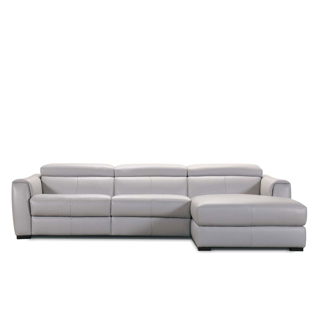 Baxter: 3 Seater chaise sofa in Leather