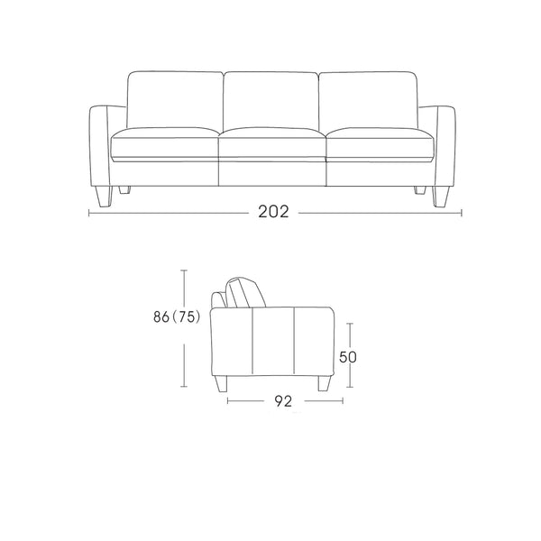 Botanic : Leather Sofa Bed with Memory Foam Mattress - Modern Home Furniture