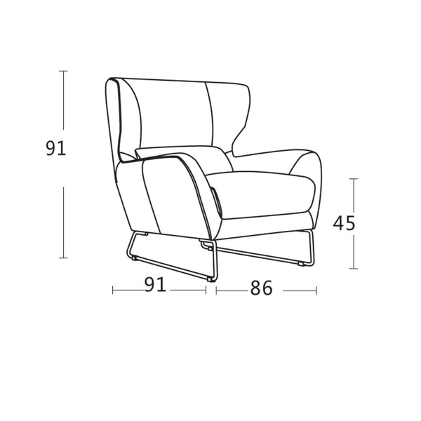 Chelsea : Accent Chair Fabric schematics