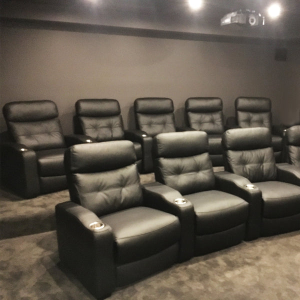 Cinemax : Leather Theatre Lounge Electric Recliners - Modern Home Furniture