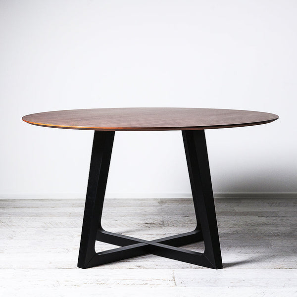Pascal : Round Dining Table with Matt Black Base - Modern Home Furniture