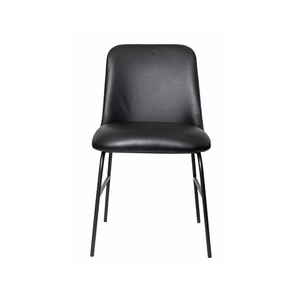Peak : Dining Chair Black Leather