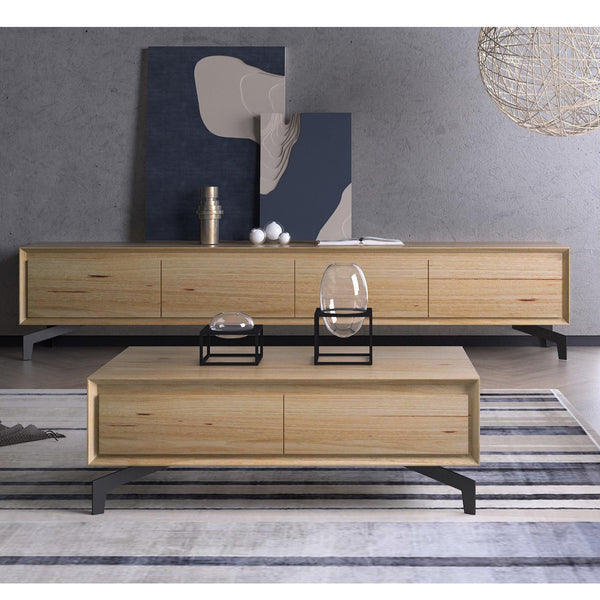 Riva : Coffee Table Messmate Timber - Modern Home Furniture