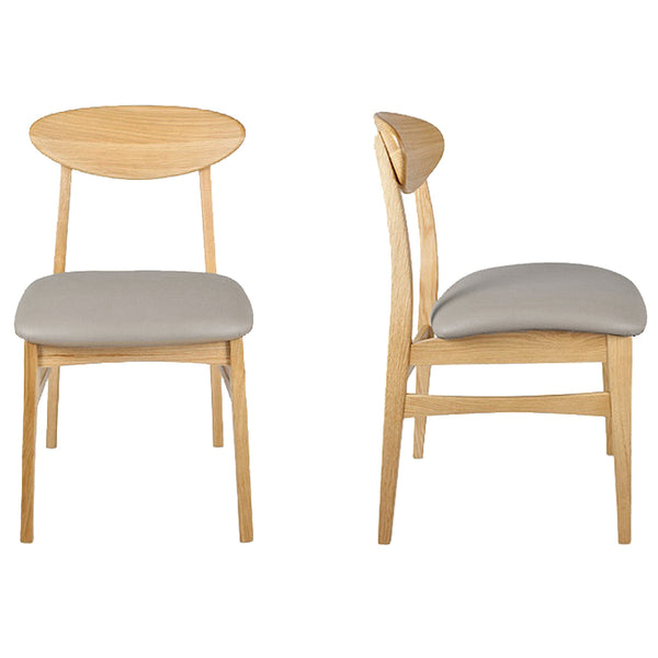 Torquey dining chair front and side view