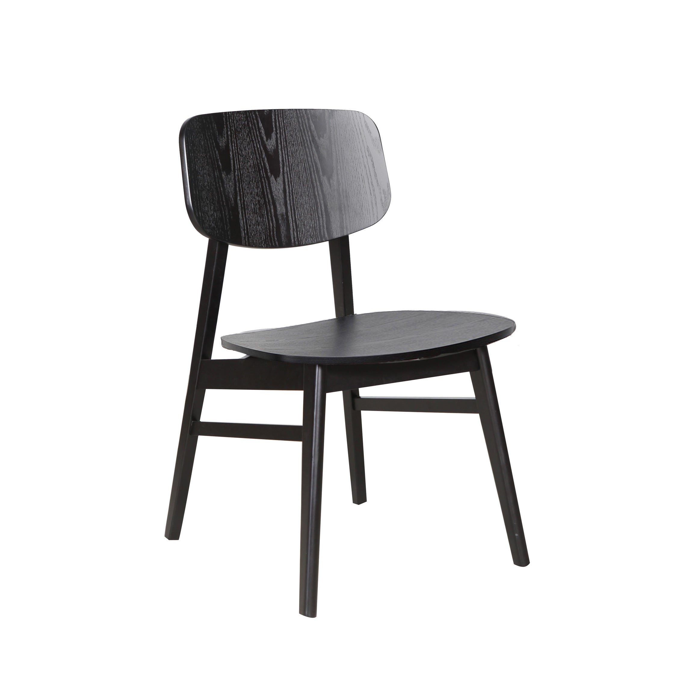 Zurich Dining Chair Timber Seat Black